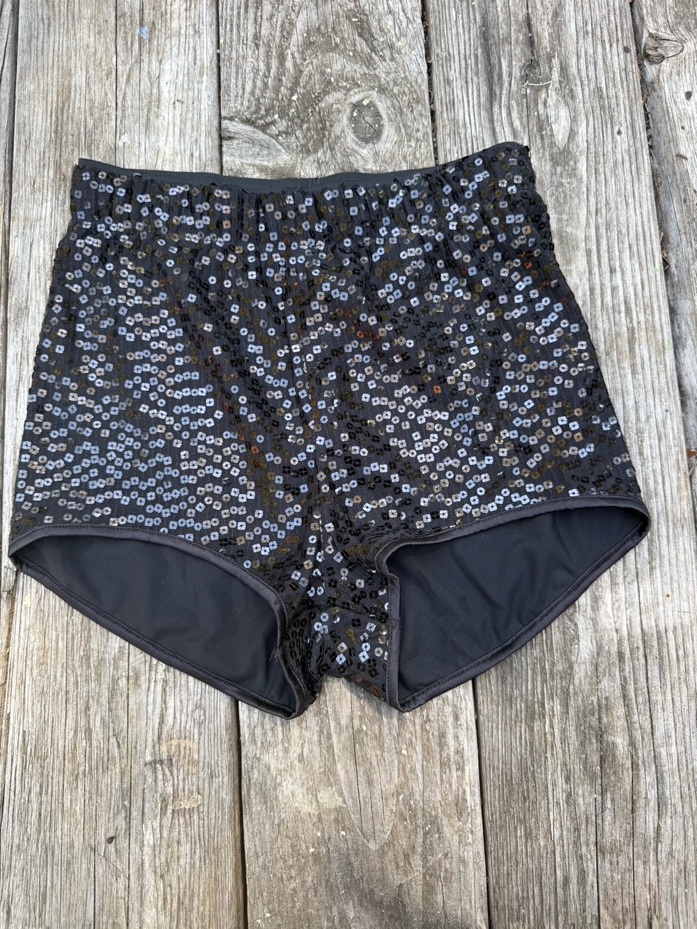 intimissimi Black Sequin Bike Shorts